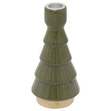 Christmas Tree Candle Holder, 16cm Green Candlestick Holder with Metal Cup Candle Holder - Tophatter Daily Deals