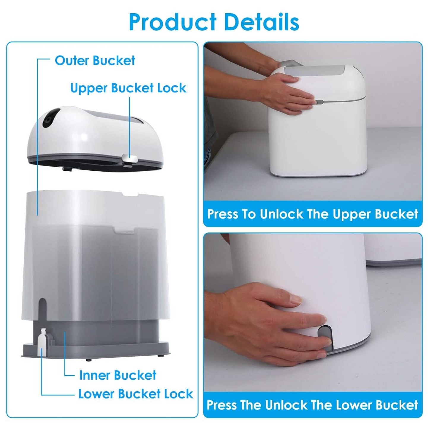 2.38 Gal/9L Automatic Trash Can Household Appliances - Tophatter Daily Deals