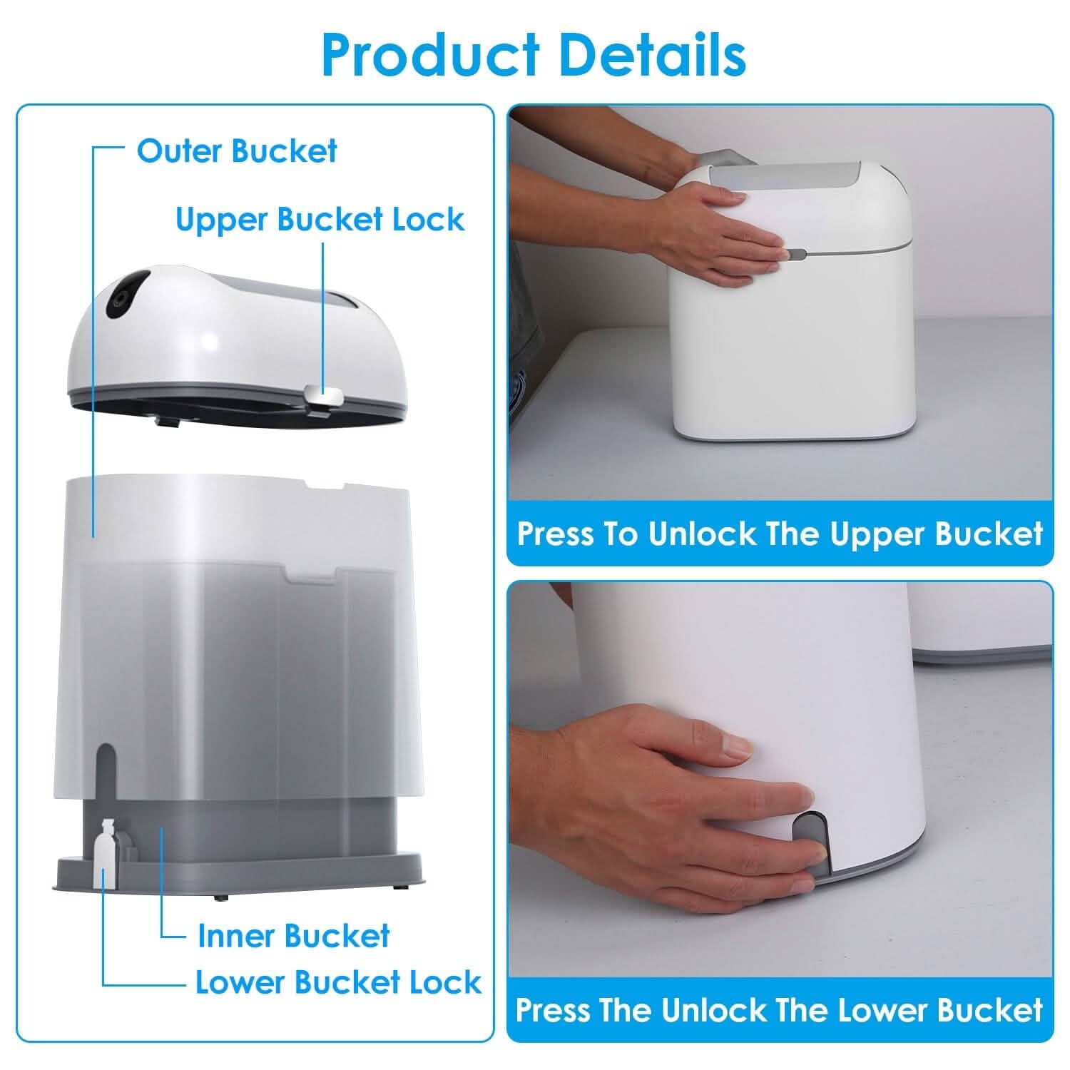 2.38 Gal/9L Automatic Trash Can Household Appliances - Tophatter Daily Deals