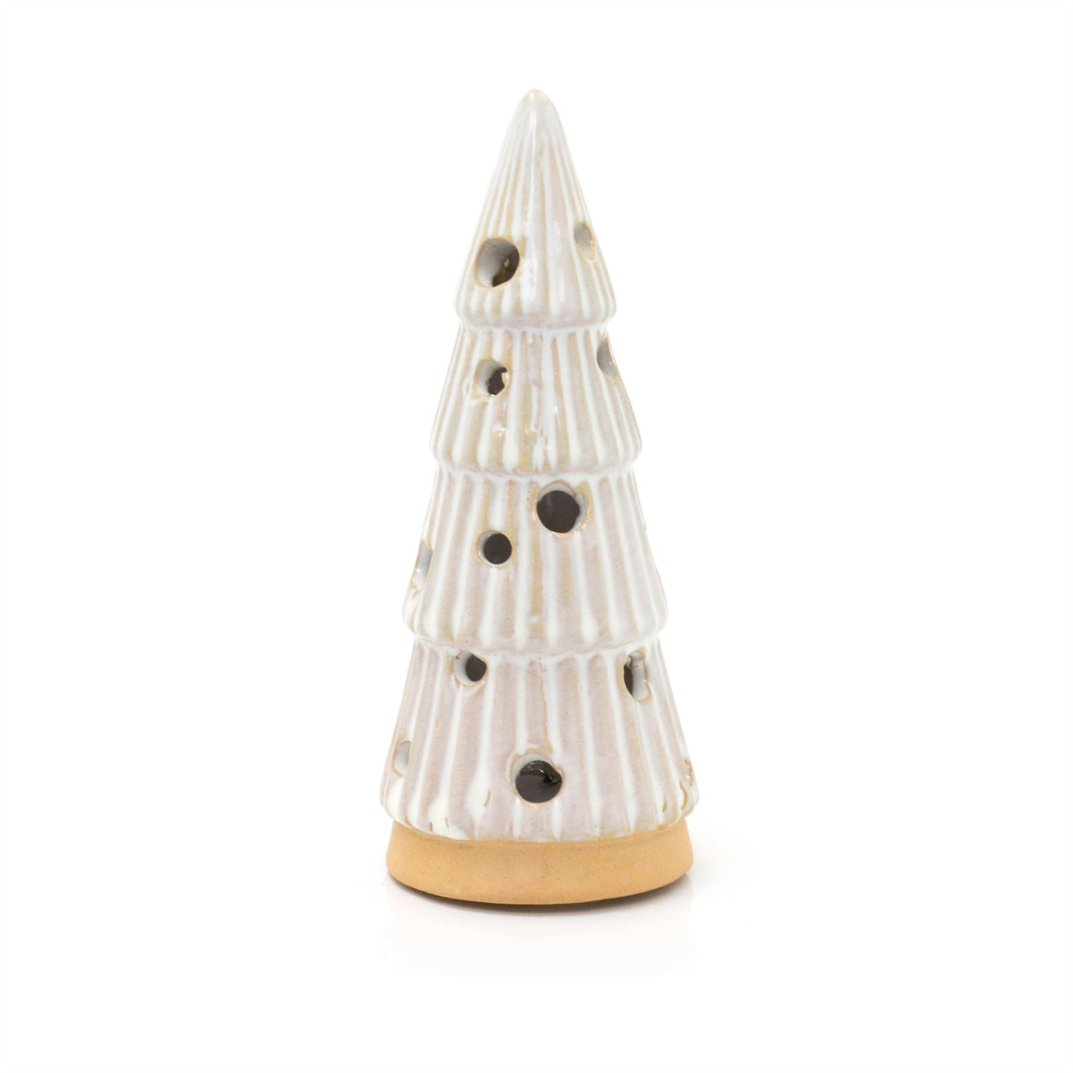 White Ceramic LED Christmas Tree | Light Up Mini Christmas Tree Ornament -13cm Ornament - Tophatter Daily Deals