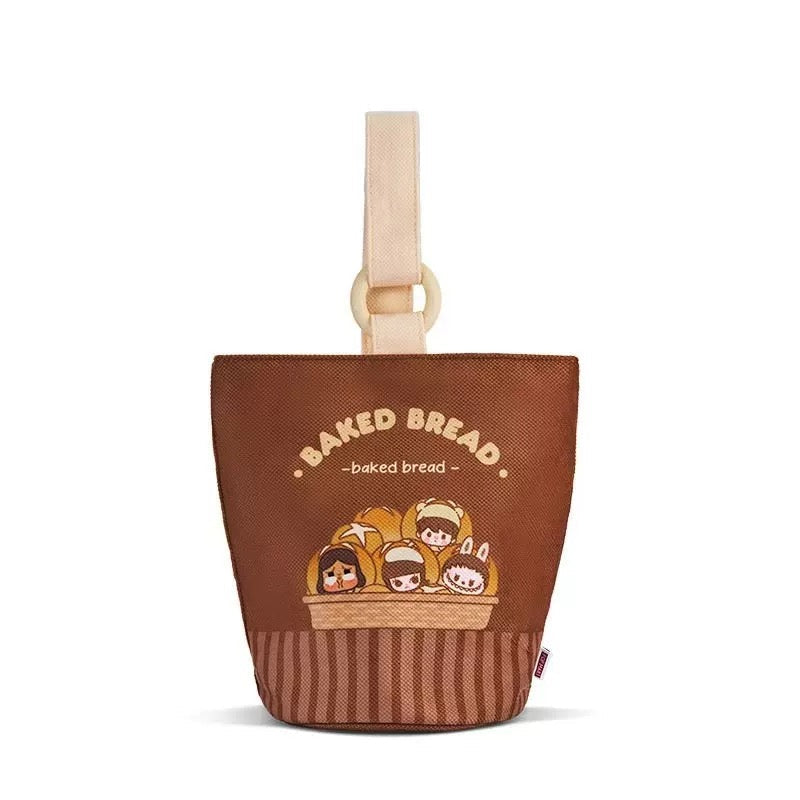 POP MART Baked Bread Series Bags & Pillows, PTS Limited Brown Bucket Bag - Tophatter Daily Deals