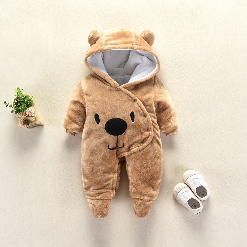 Autumn and winter newborn climbing suit Browna 0 - Tophatter Daily Deals
