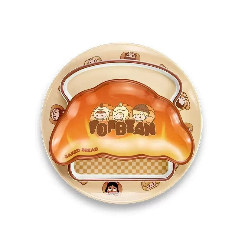 POP MART Baked Bread Series Bags & Pillows, PTS Limited POP BEAN Plate Set - Tophatter Daily Deals