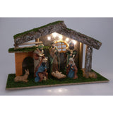 LED Traditional Christmas Nativity Set & 8 Detailed Figures Stable Crib Scene Nativity Set - Tophatter Daily Deals