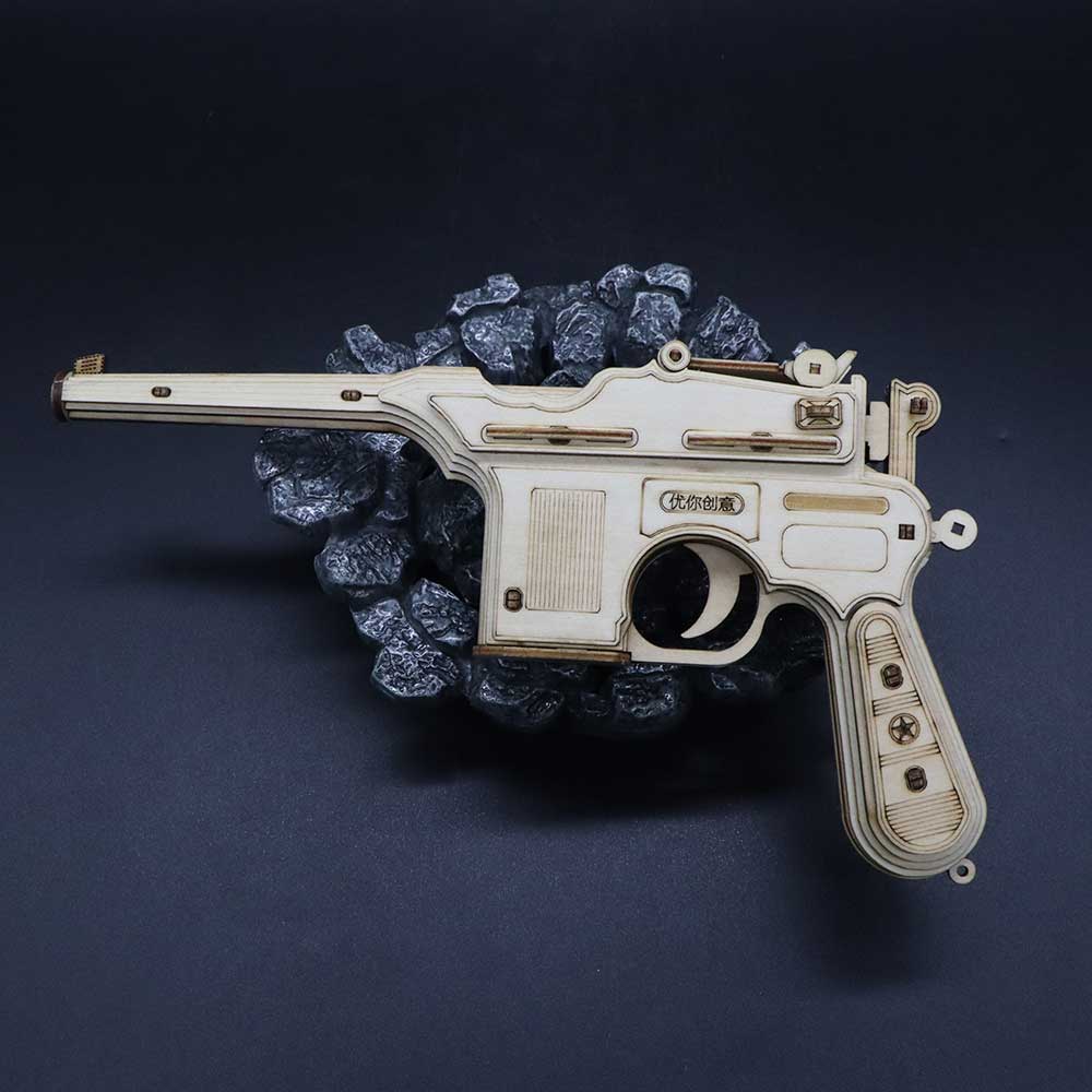 Mauser Military Pistol Wooden Model Pistol 3D Puzzle - Tophatter Daily Deals