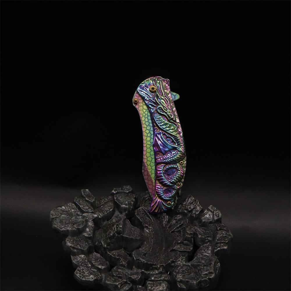 Sea Serpent sculpture Folding Knife Camping Knife - Tophatter Daily Deals