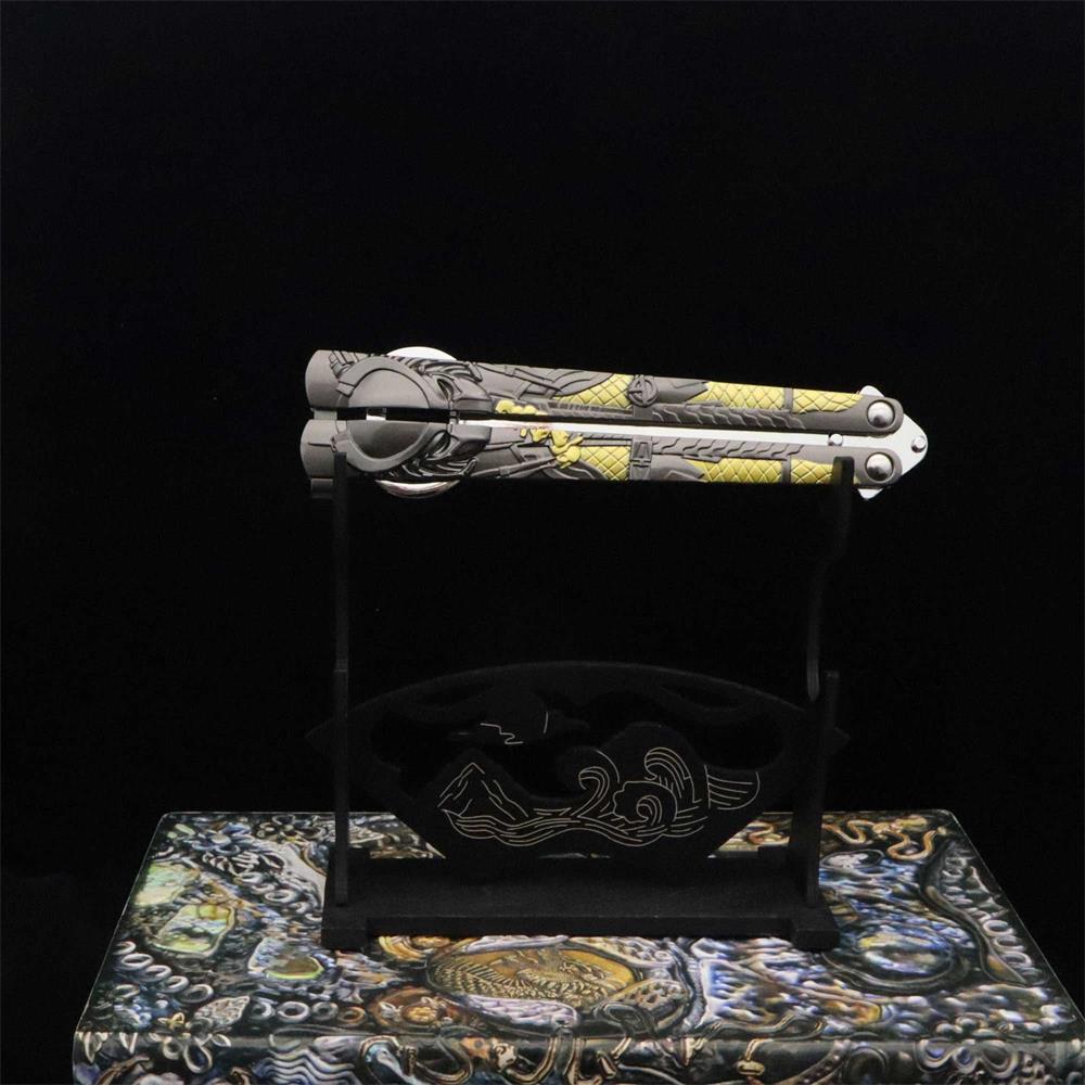 Metal Predator & Alien Balisong Bottle Opener With Display Holder - Tophatter Daily Deals