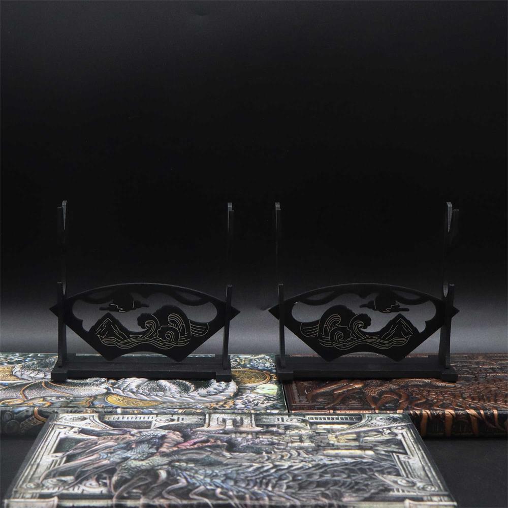 2-Layer Wooden Landscape Pattern Weapon Display Holder - Tophatter Daily Deals