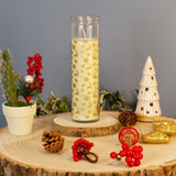 Christmas Advent Pillar Candle in Glass Jar | Traditional Christmas Candle 21cm Candle - Tophatter Daily Deals