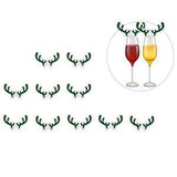 10 Pieces Of Christmas Wine Glasses Decorated With 0 - Tophatter Daily Deals