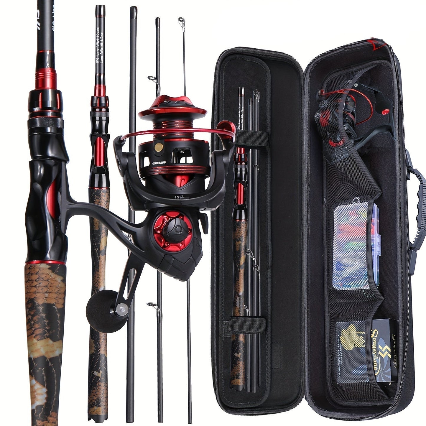Fishing Rod Reel Combo Carbon Fiber Outdoor > Fishing - Tophatter Daily Deals