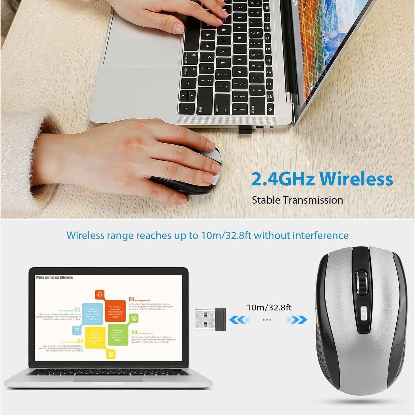 2.4 G Wireless Gaming Mouse Optical Computer Accessories - Tophatter Daily Deals
