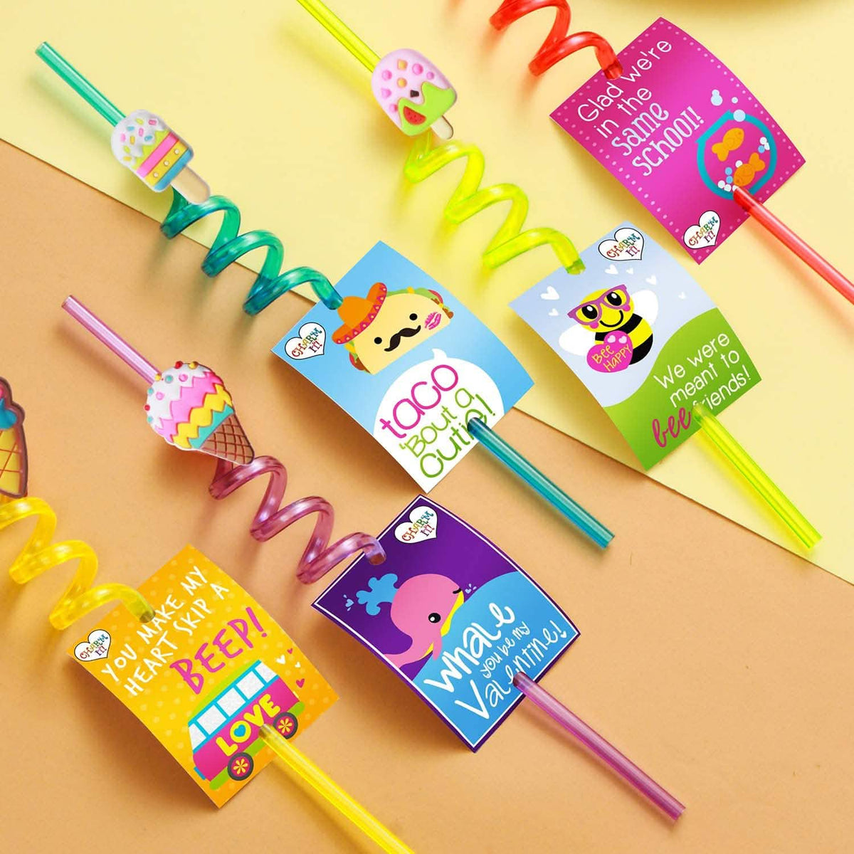 24-Pack: Reusable Ice Cream Straws for Birthday Party Supplies Wine & Dining - Tophatter Daily Deals