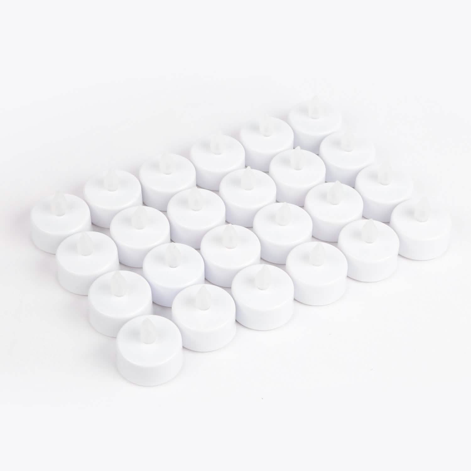 24-Piece: Flameless LED Tealight Candles Indoor Lighting - Tophatter Daily Deals