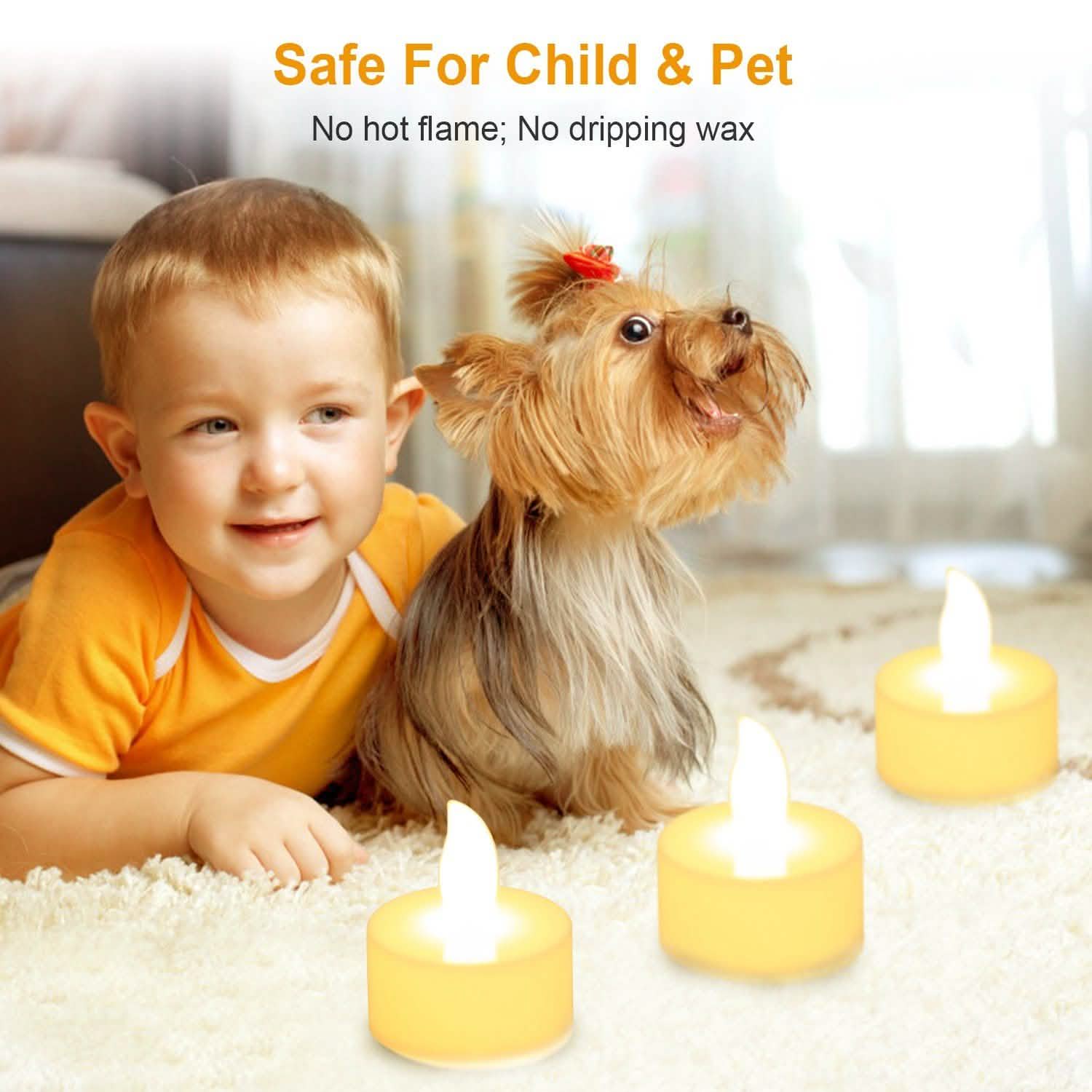 24-Piece: Flameless LED Tealight Candles Indoor Lighting - Tophatter Daily Deals