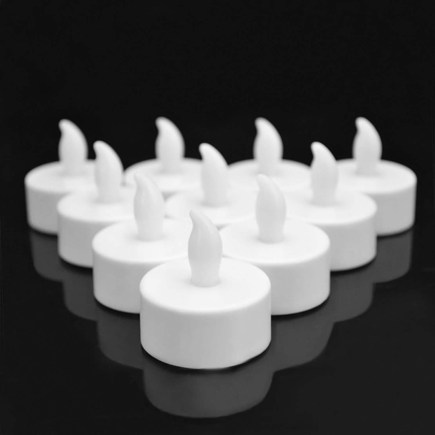 24-Piece: Flameless LED Tealight Candles Indoor Lighting - Tophatter Daily Deals