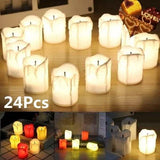24-Piece: LED Flameless Candle Indoor Lighting - Tophatter Daily Deals