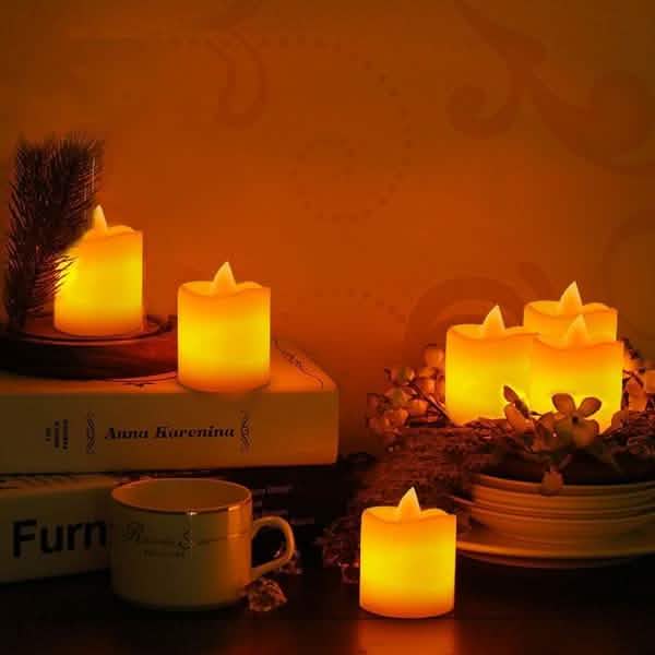 24-Piece: LED Flameless Tea Light Candle Indoor Lighting - Tophatter Daily Deals
