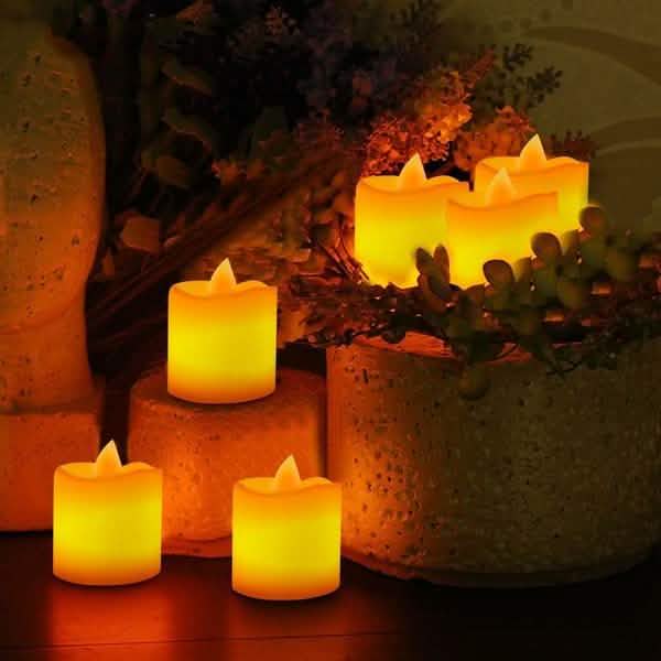 24-Piece: LED Flameless Tea Light Candle Indoor Lighting - Tophatter Daily Deals
