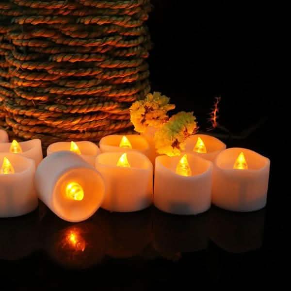 24-Piece: LED Flameless Tea Light Candle Indoor Lighting - Tophatter Daily Deals
