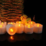 24-Piece: LED Flameless Tea Light Candle Indoor Lighting - Tophatter Daily Deals