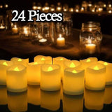 24-Piece: LED Flameless Tea Light Candle Indoor Lighting - Tophatter Daily Deals