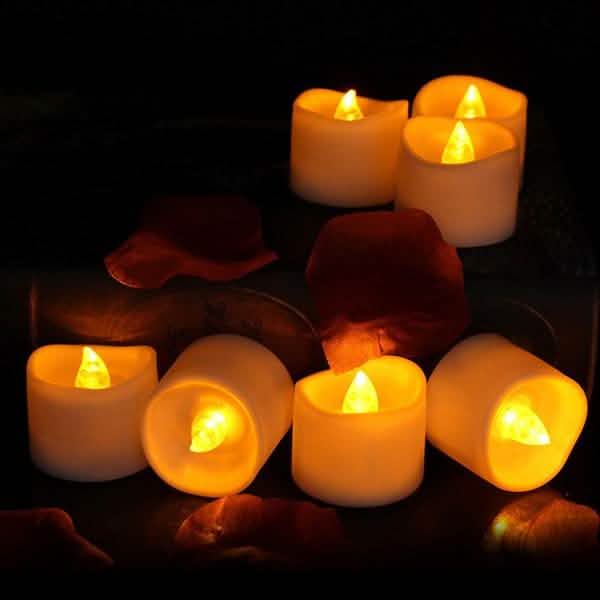 24-Piece: LED Flameless Tea Light Candle Indoor Lighting - Tophatter Daily Deals