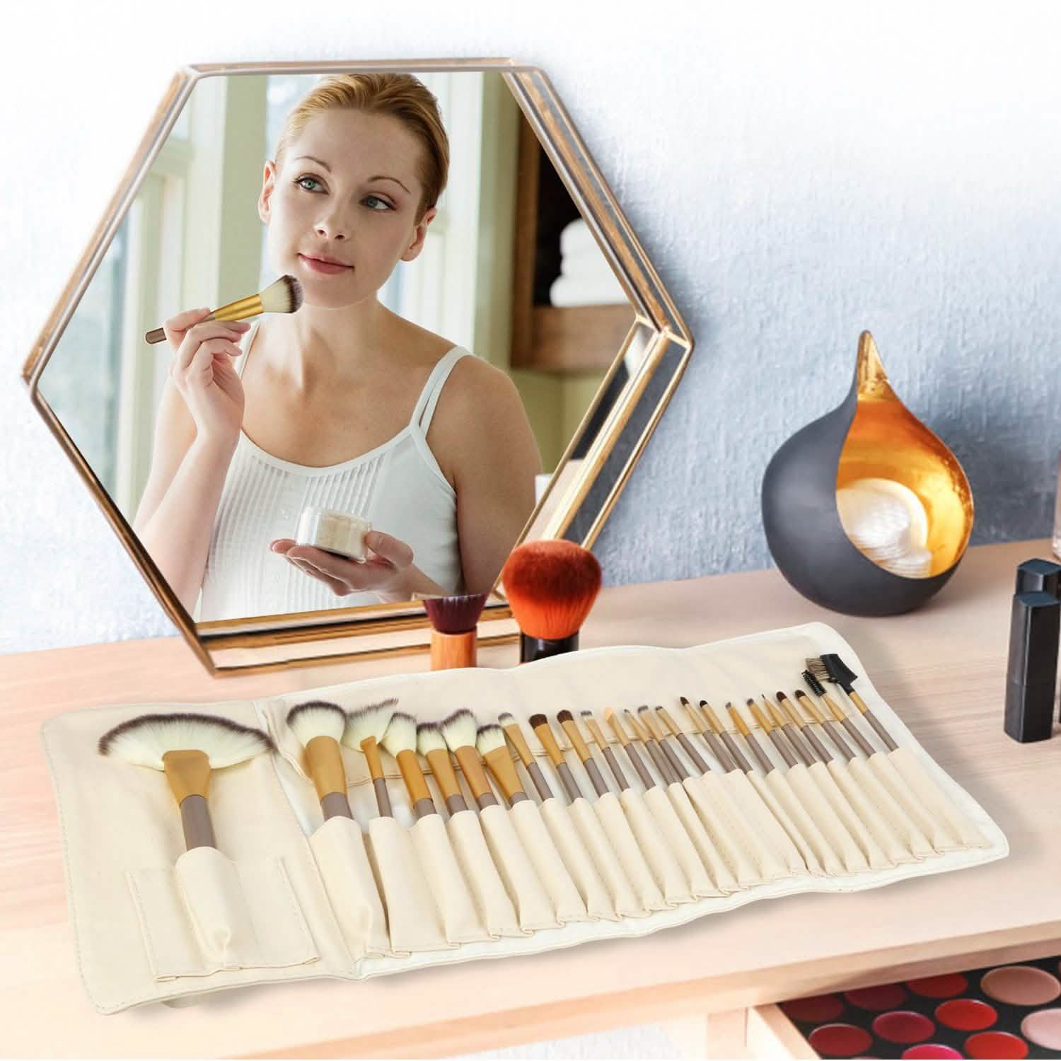 24-Piece: Makeup Brushes Set Beauty & Personal Care - Tophatter Daily Deals