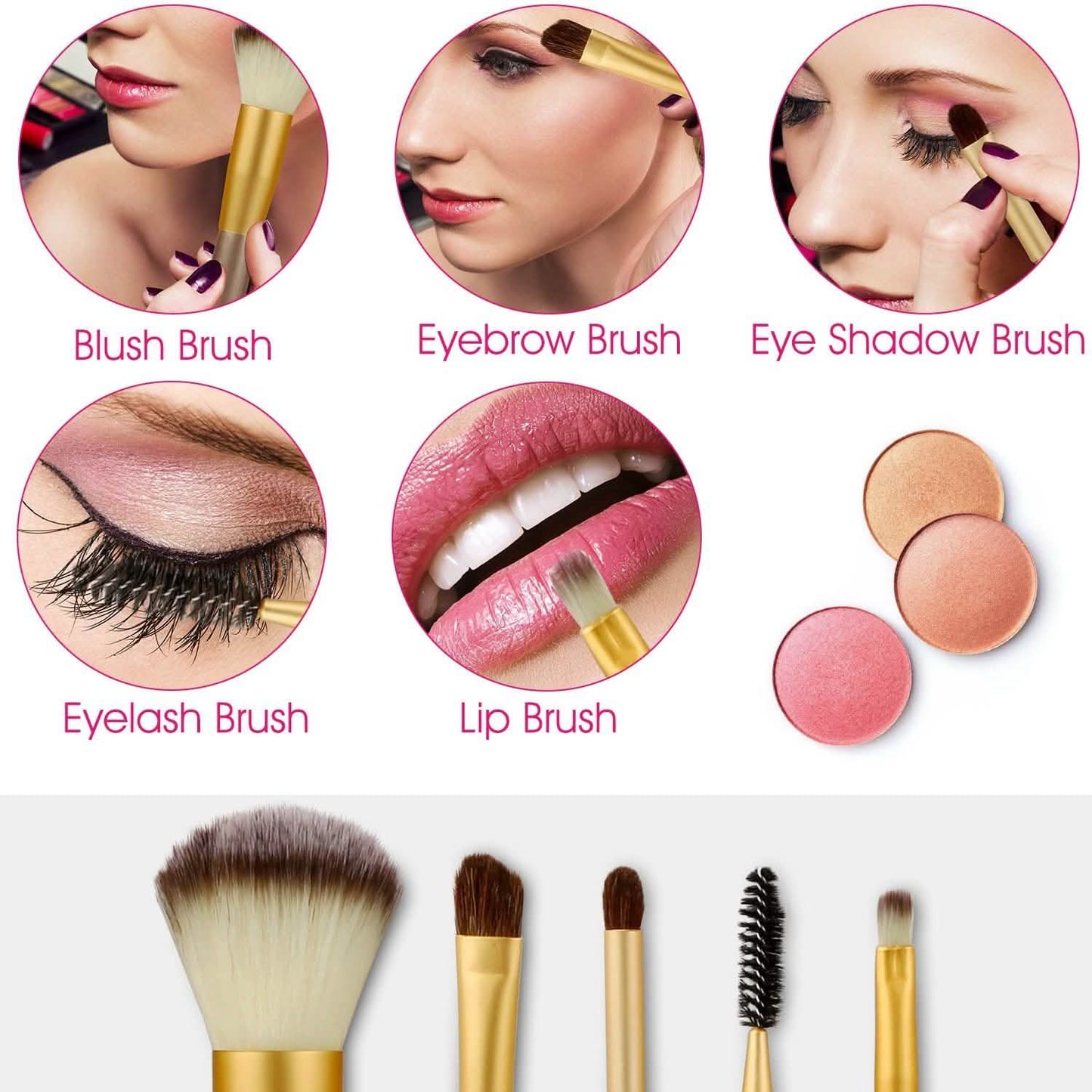 24-Piece: Makeup Brushes Set Beauty & Personal Care - Tophatter Daily Deals