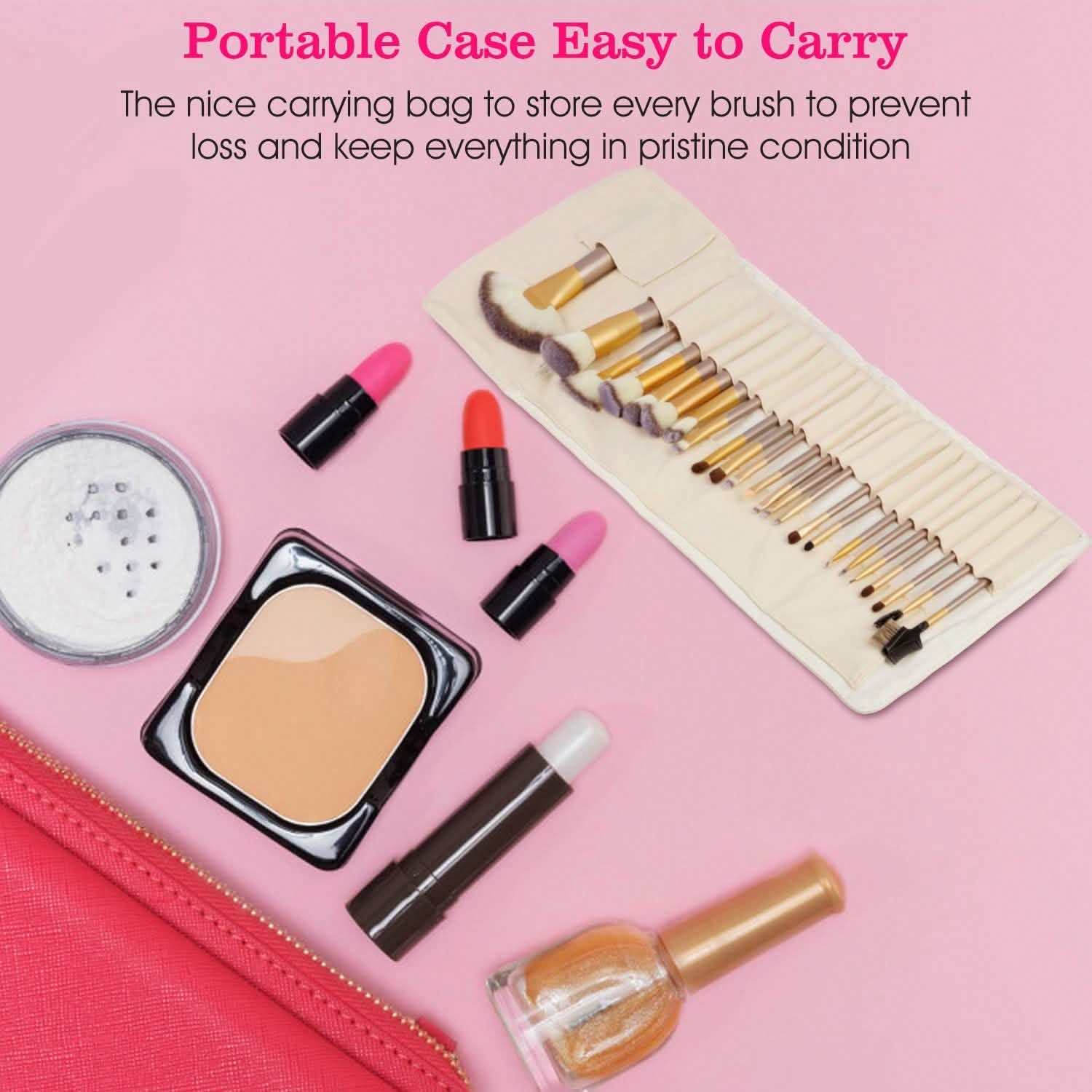 24-Piece: Makeup Brushes Set Beauty & Personal Care - Tophatter Daily Deals