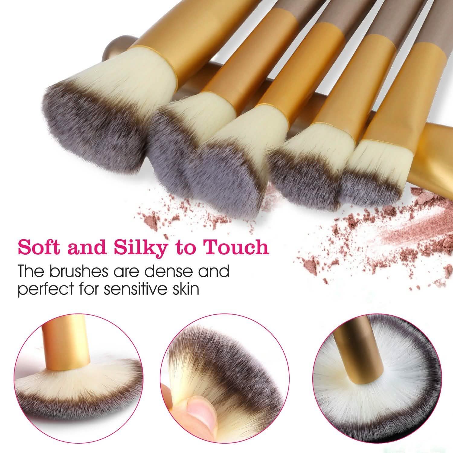 24-Piece: Makeup Brushes Set Beauty & Personal Care - Tophatter Daily Deals