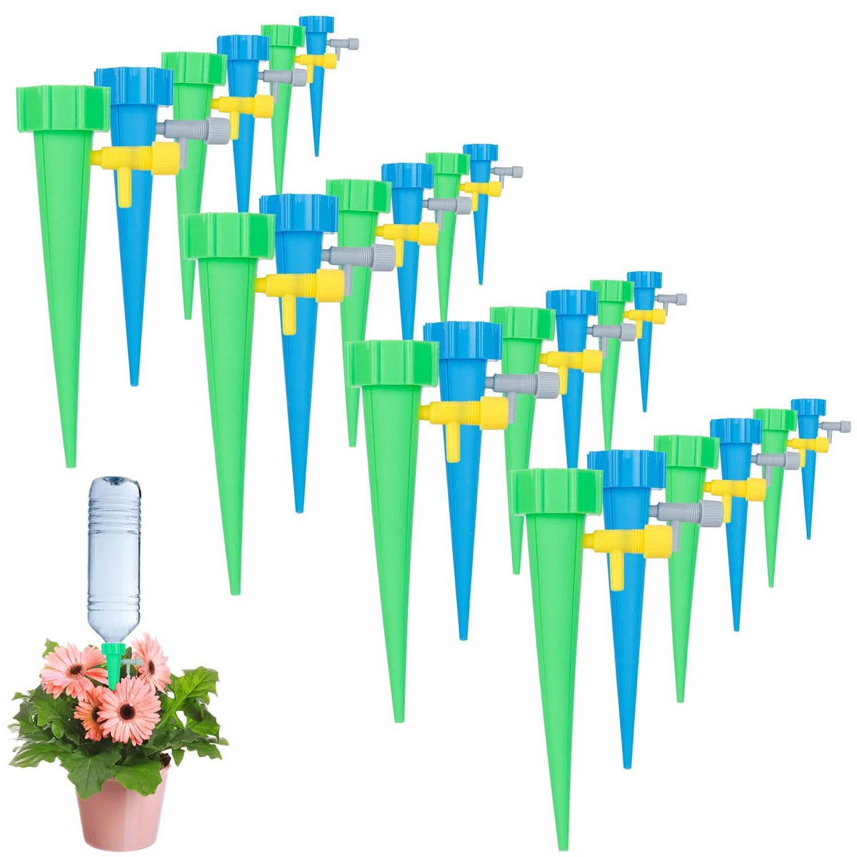 24-Piece: Plant Watering Spikes Self Watering Device Garden & Patio - Tophatter Daily Deals