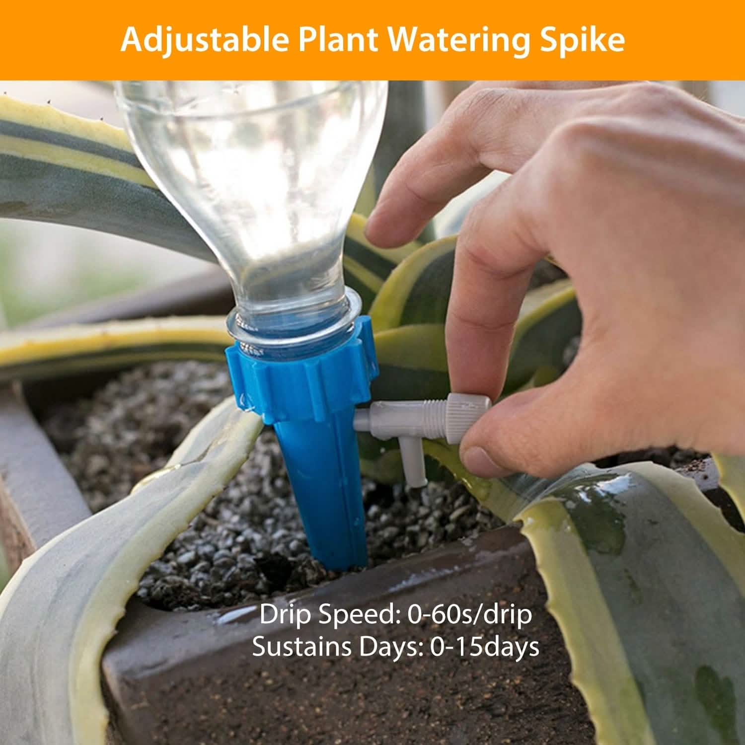 24-Piece: Plant Watering Spikes Self Watering Device Garden & Patio - Tophatter Daily Deals