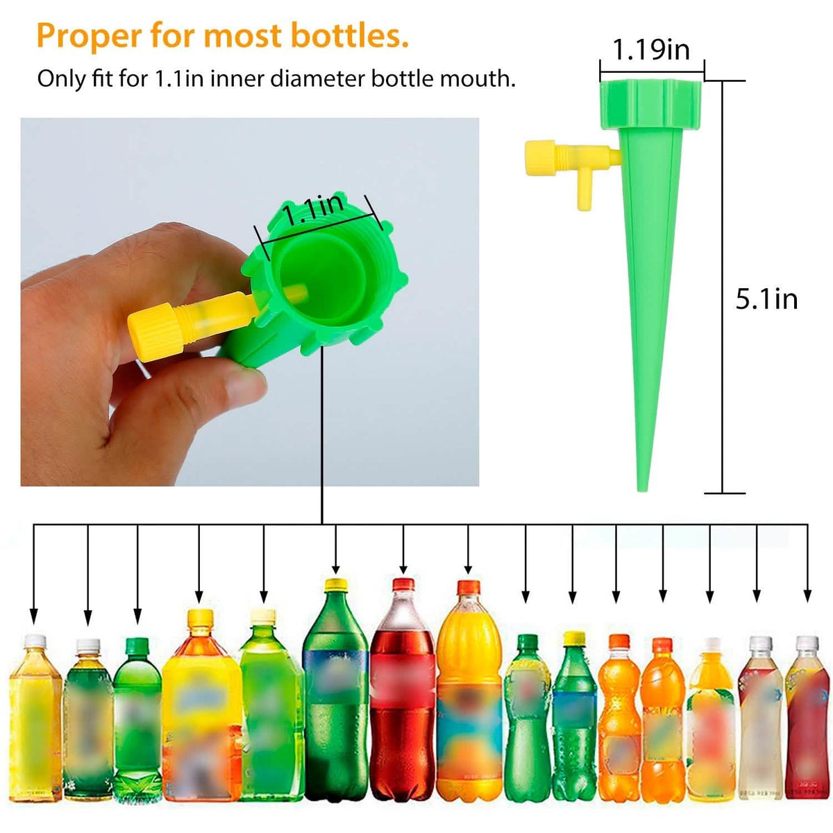 24-Piece: Plant Watering Spikes Self Watering Device Garden & Patio - Tophatter Daily Deals