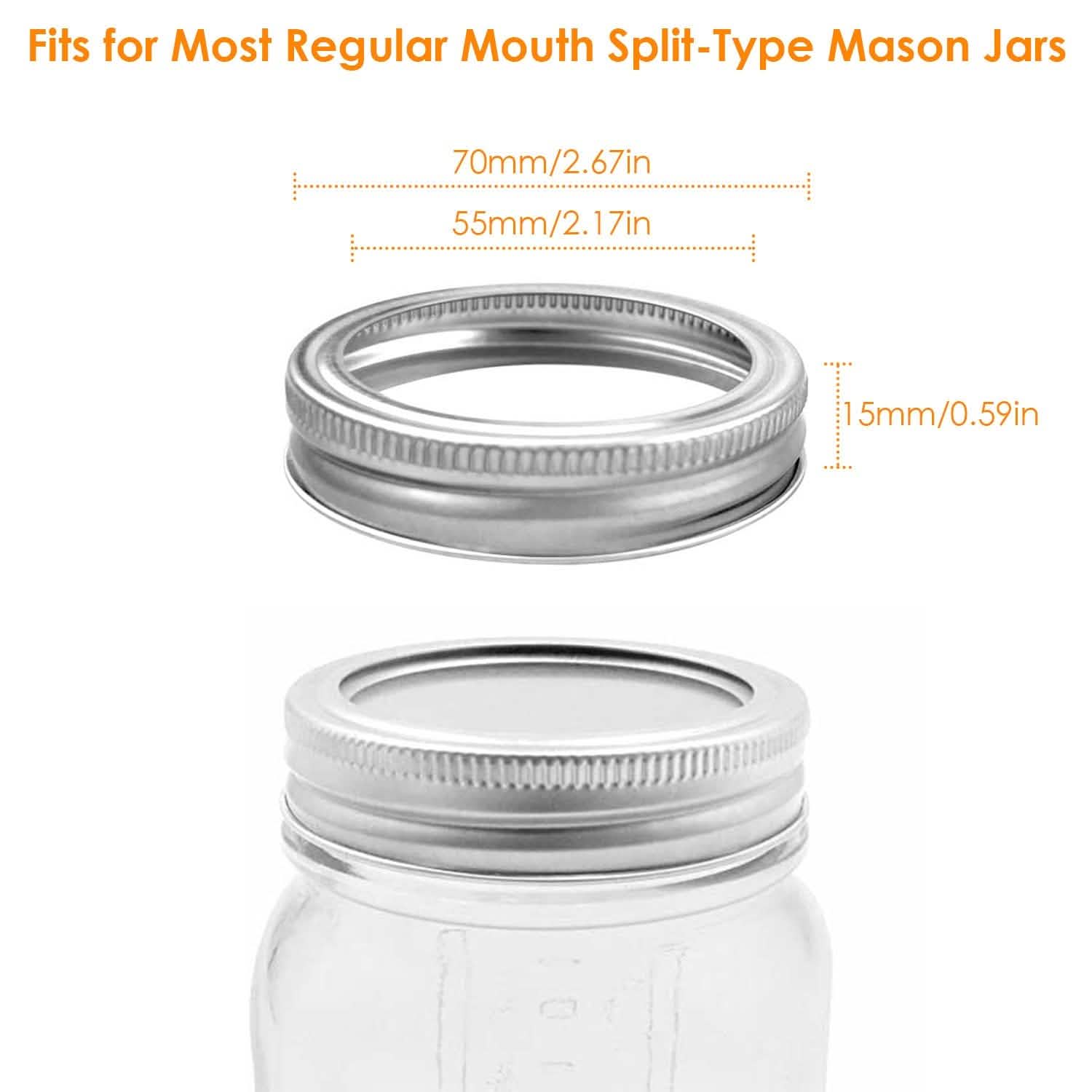 24-Piece: Regular Mouth Canning Jar Kitchen Storage - Tophatter Daily Deals