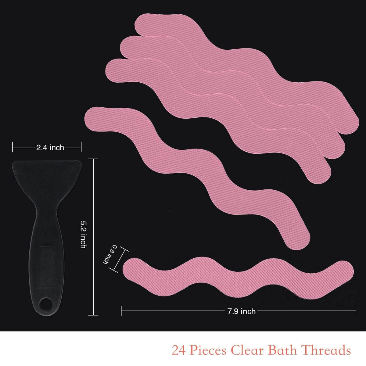 24-Piece: Safe Tub Strips Adhesive Non-Slip Shower Stickers Set Bath - Tophatter Daily Deals