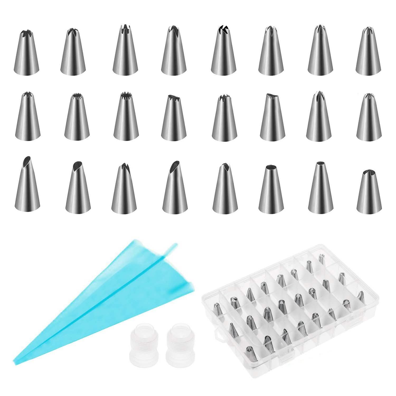 24-Piece: Stainless Steel Cake Decorating Supplies Kit Kitchen Tools & Gadgets - Tophatter Daily Deals