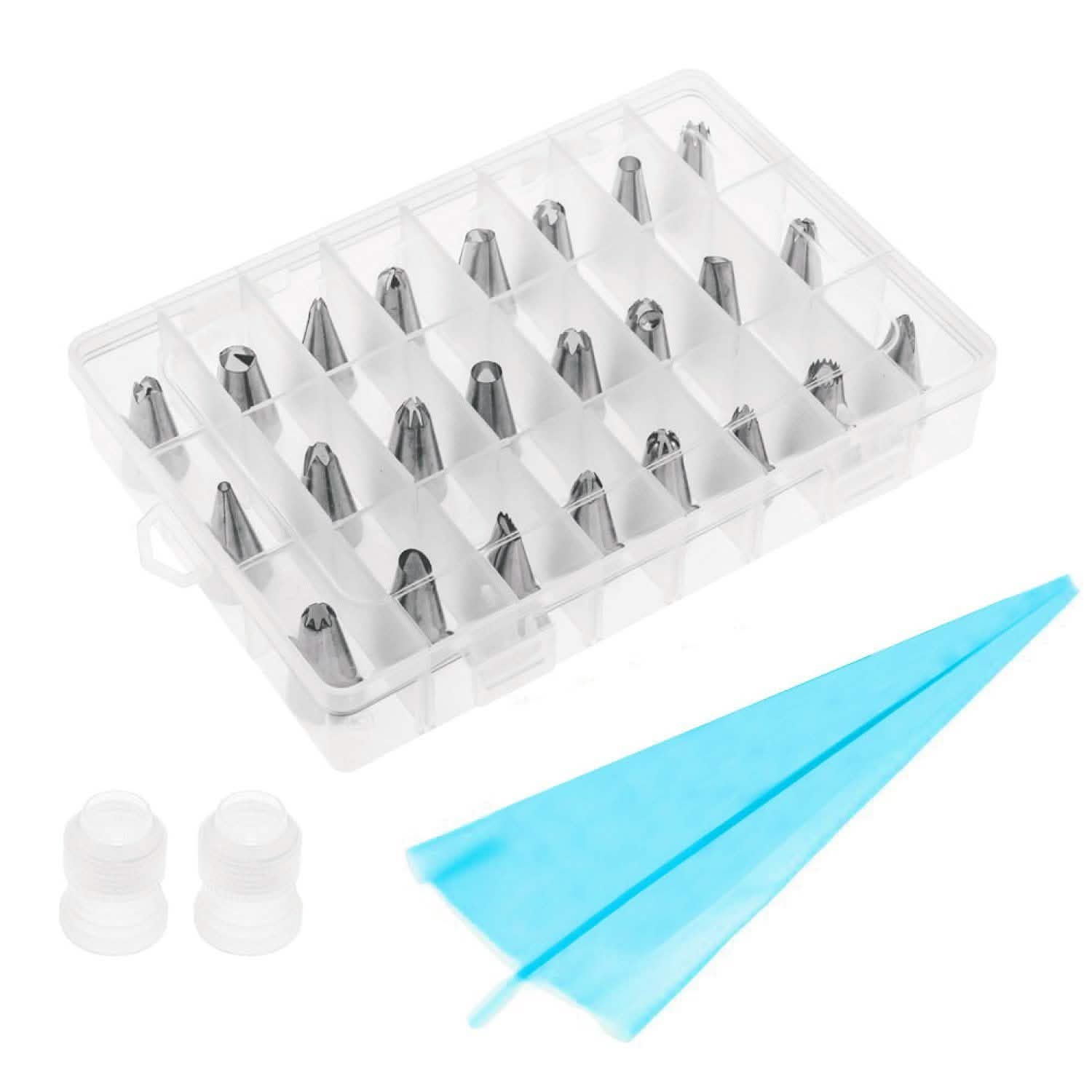 24-Piece: Stainless Steel Cake Decorating Supplies Kit Kitchen Tools & Gadgets - Tophatter Daily Deals