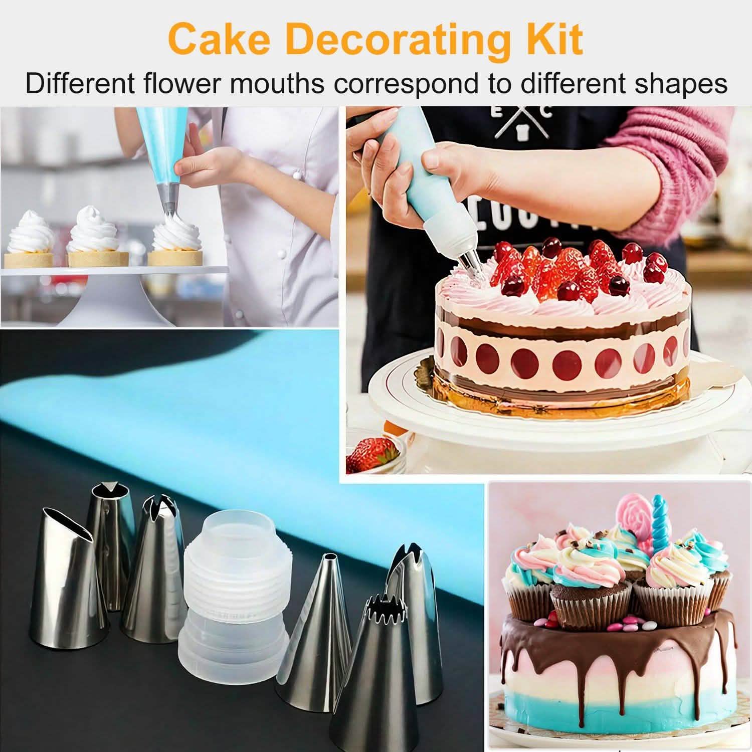 24-Piece: Stainless Steel Cake Decorating Supplies Kit Kitchen Tools & Gadgets - Tophatter Daily Deals