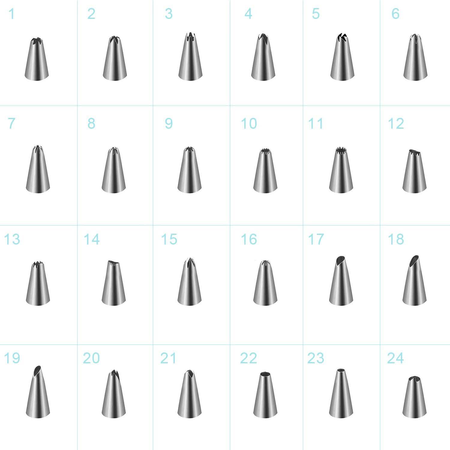 24-Piece: Stainless Steel Cake Decorating Supplies Kit Kitchen Tools & Gadgets - Tophatter Daily Deals