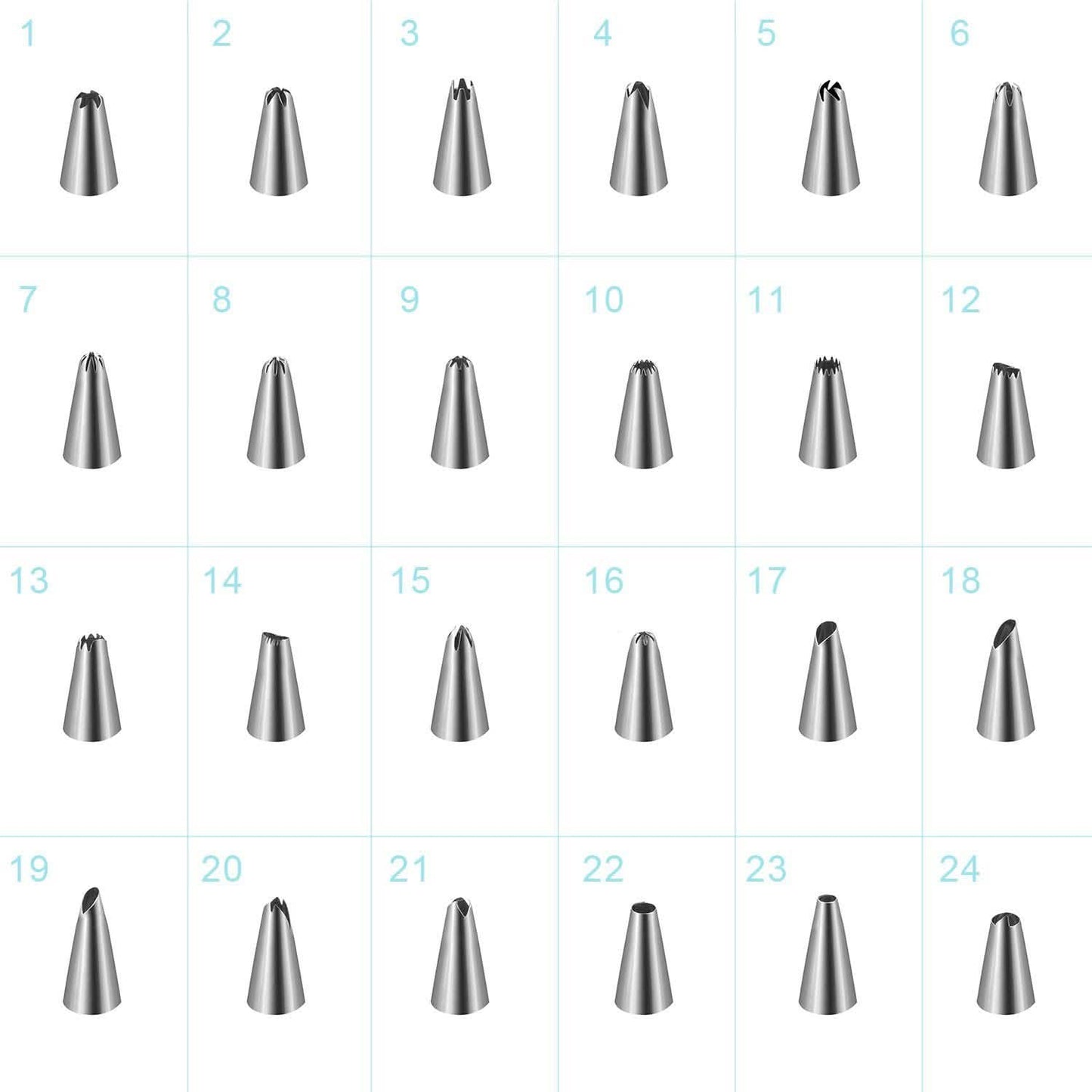 24-Piece: Stainless Steel Cake Decorating Supplies Kit Kitchen Tools & Gadgets - Tophatter Daily Deals