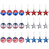 24-Pieces Set: Hanging Ornaments Ball Star Patriotic Seasonal Decor - Tophatter Daily Deals