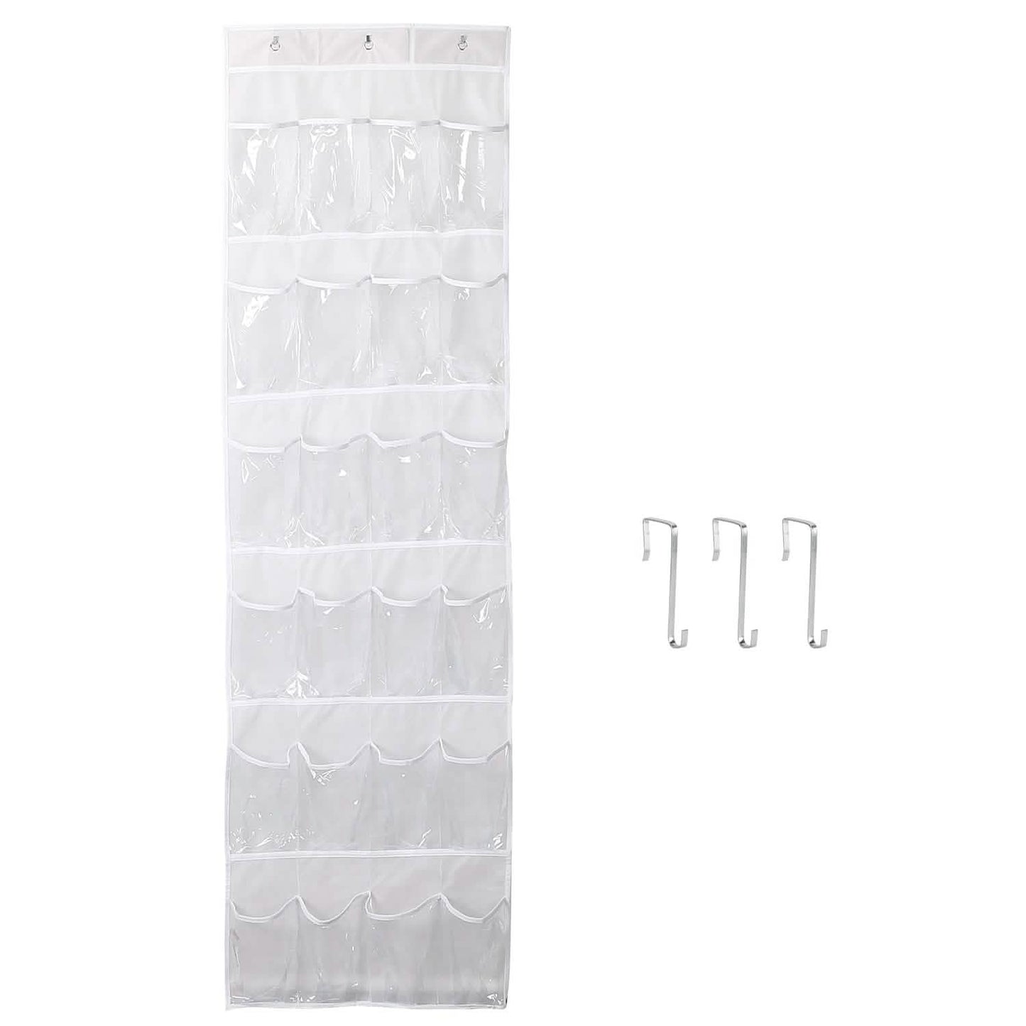 24-Pocket: Over the Door Shoes Rack Crystal Clear Organizer Storage & Organization - Tophatter Daily Deals