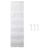 24-Pocket: Over the Door Shoes Rack Crystal Clear Organizer Storage & Organization - Tophatter Daily Deals