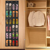 24 Pockets Over the Door Shoe Rack Storage & Organization - Tophatter Daily Deals