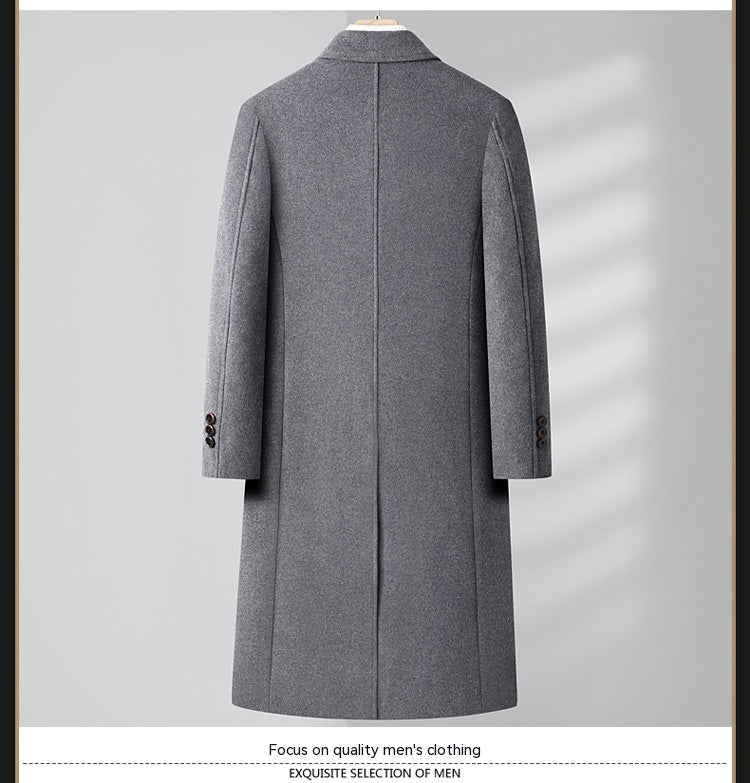 Warm Structured Overknee Wool Coat - Double Breasted, Winter 3D Changing Face Moving Picture Frame - Tophatter Daily Deals