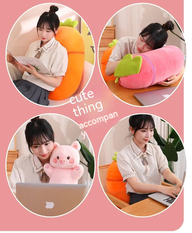 Cutee™ Hiding In Kawaii Animals Pillow Pillows - Tophatter Daily Deals