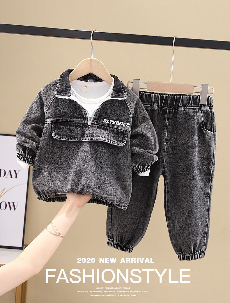 Boys Spring Clothing New Clothes Fashionable Handsome Children's Clothing 0 - Tophatter Daily Deals