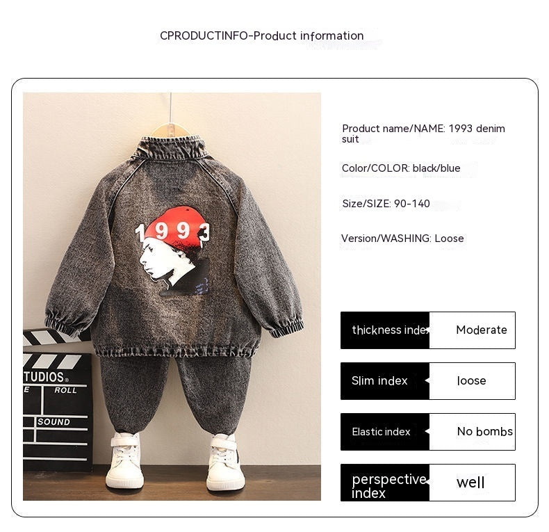 Boys Spring Clothing New Clothes Fashionable Handsome Children's Clothing 0 - Tophatter Daily Deals