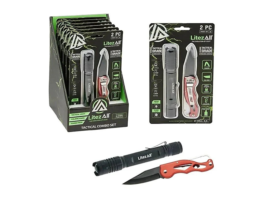 Flashlight + Knife Combo Pack - Tophatter Daily Deals
